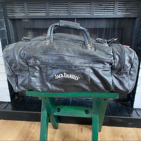 Jack Daniels Bags Jack Daniels Branded Leather Duffle Bag Vintage